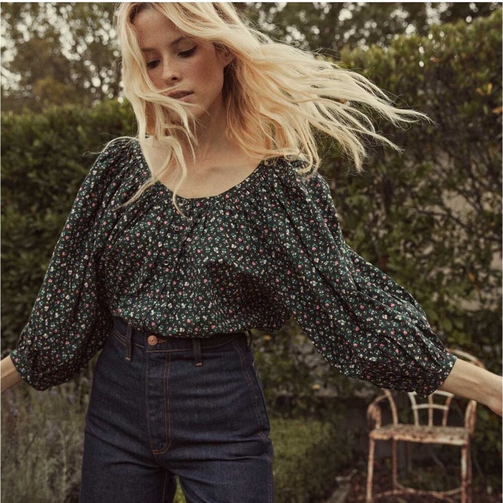 DOEN Jeanne Top in Mirbeau Garden Floral S